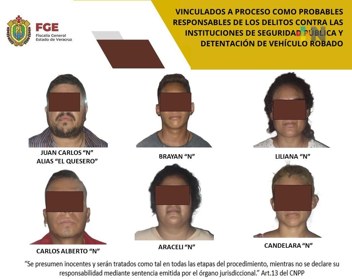 Seis personas vinculadas a proceso como probables responsables de delitos contra instituciones de seguridad