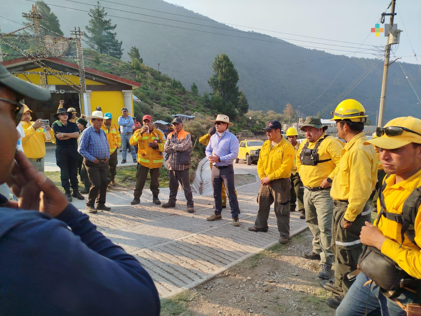 Reportan 100% de control y 85% de liquidación en incendio forestal de Xico