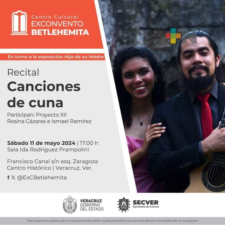 Recital «Canciones de cuna» en ex-Convento Betlehemita el 11 de mayo