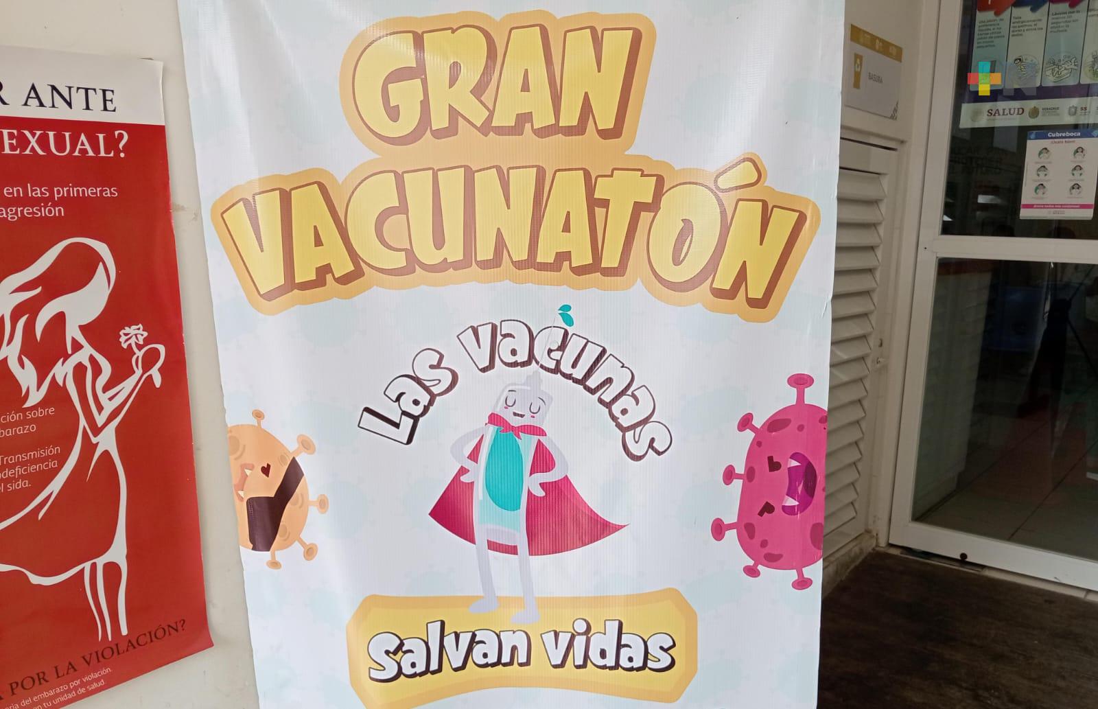 Continúa «Vacunatón» para infantes en Veracruz puerto hasta el 31 de mayo