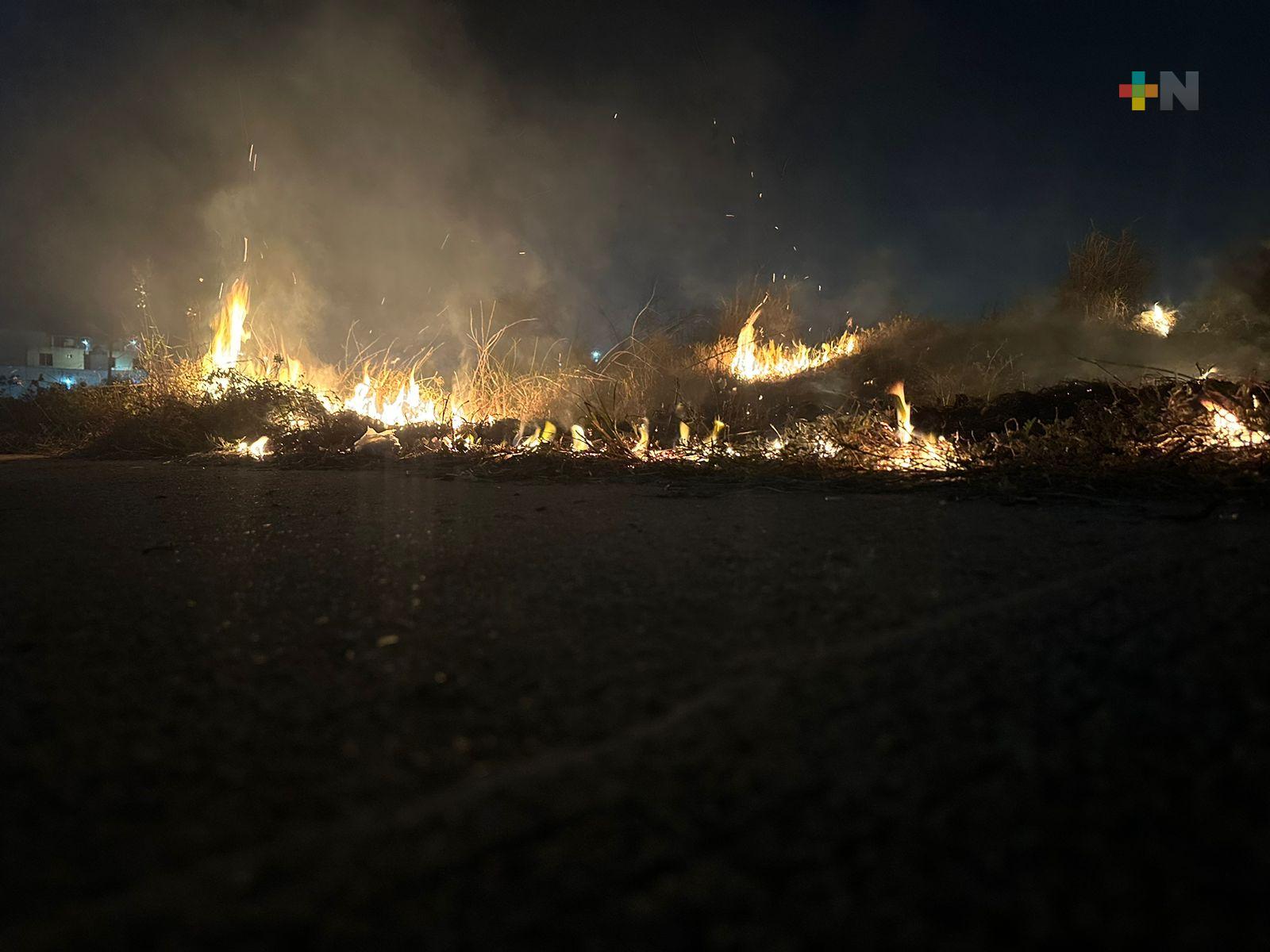 Altas temperaturas generan incendios, este fin de semana por la noche en Coatza