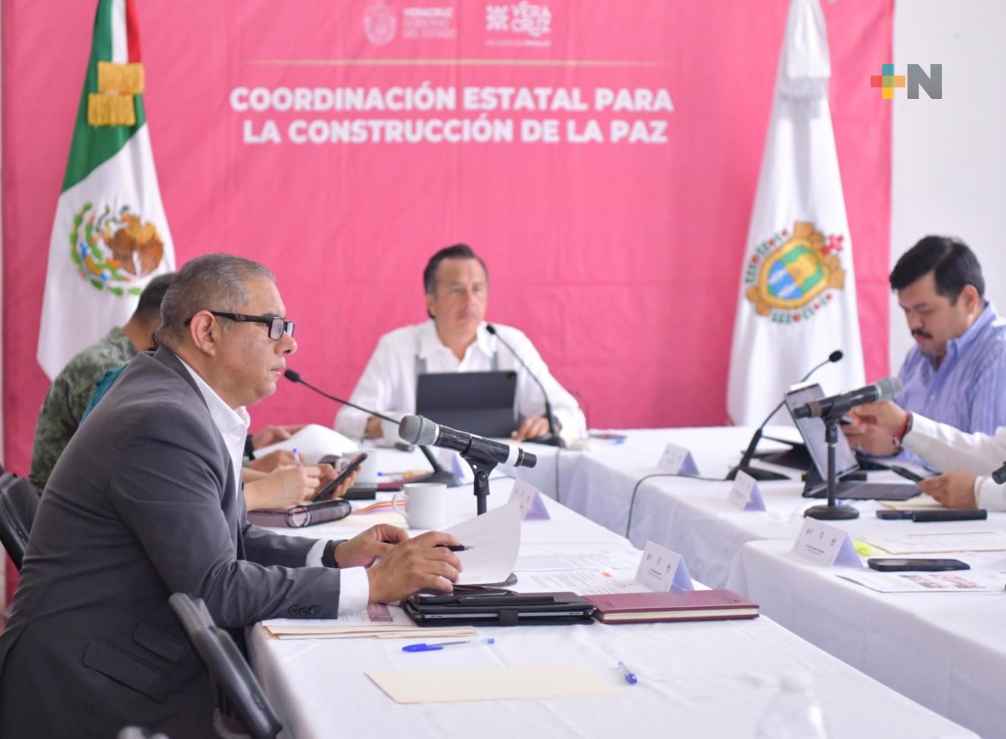 FGE participó en la Mesa para Construcción de la Paz, realizada en Xico