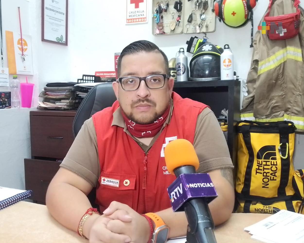 Cruz Roja Veracruz reporta aumento de servicios de emergencia, por golpes de calor