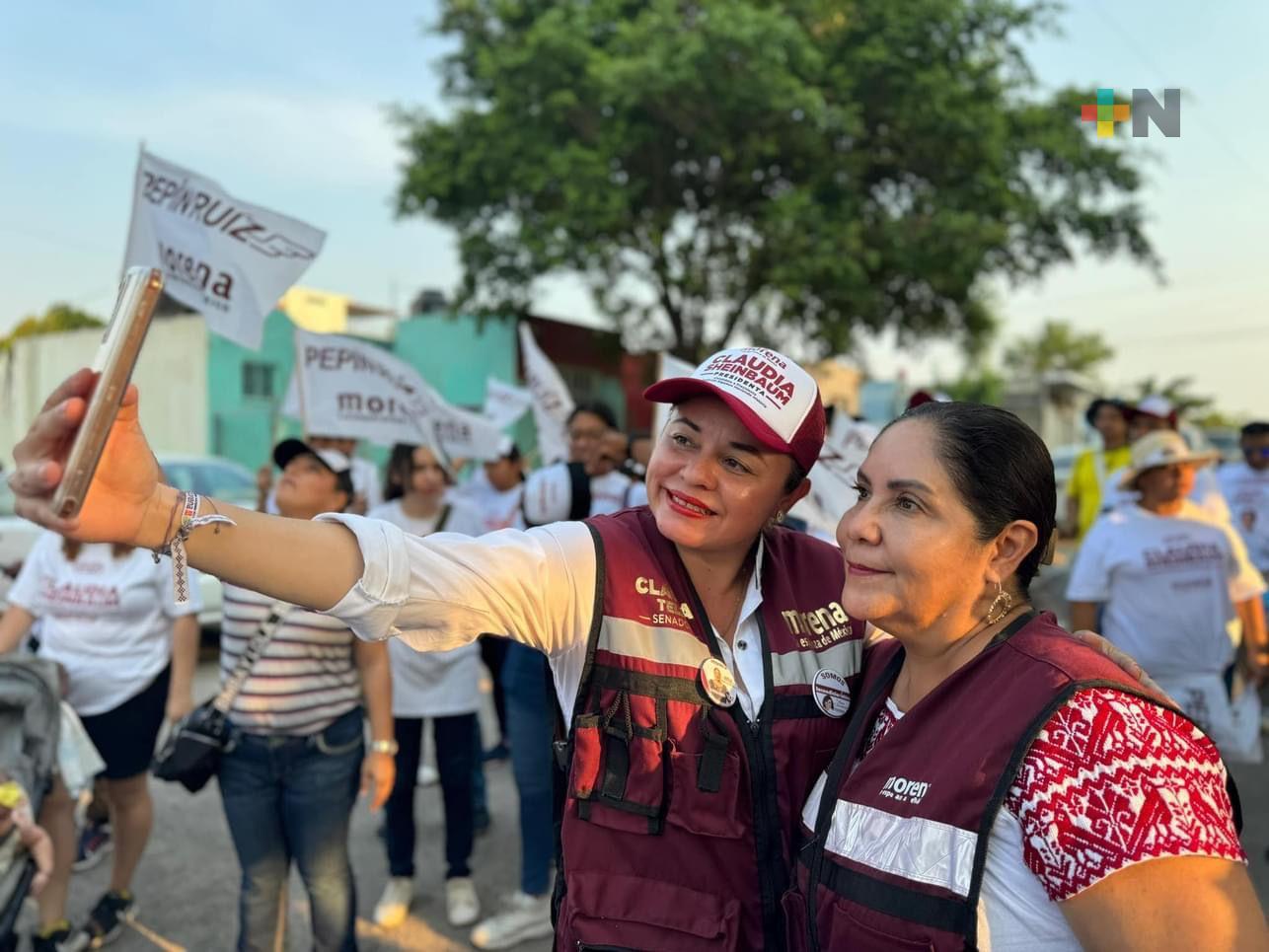 «Turistas electorales» son los que critican a Nahle, afirma Claudia Tello