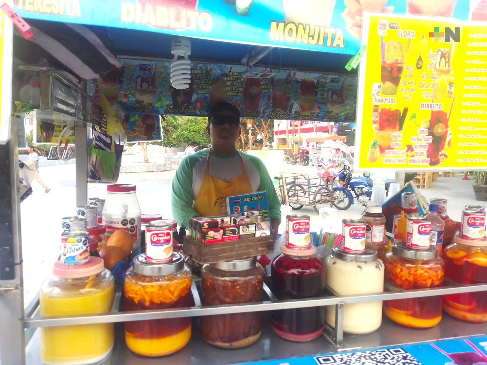 Turistas, mayores consumidores de raspados, glorias y chamoyadas en Veracruz