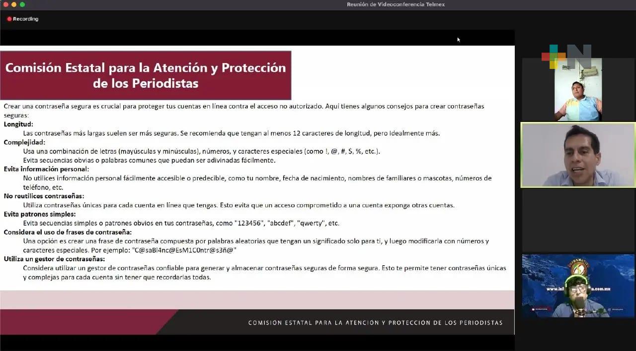Brindan a periodistas cursos y capacitaciones «Cobertura Electoral Segura Veracruz 2024»