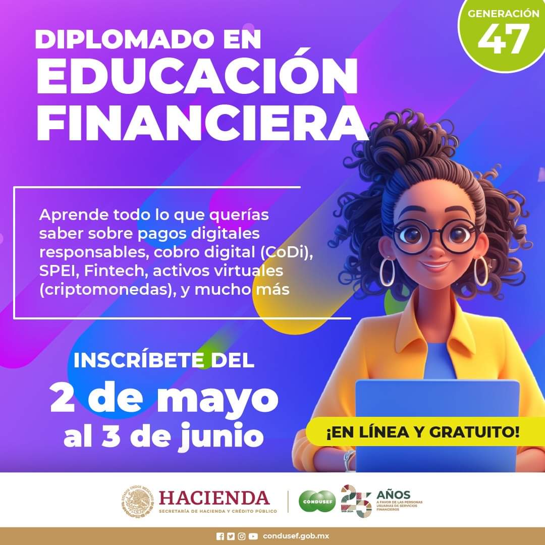 Invita Condusef al Diplomado de Educación Financiera