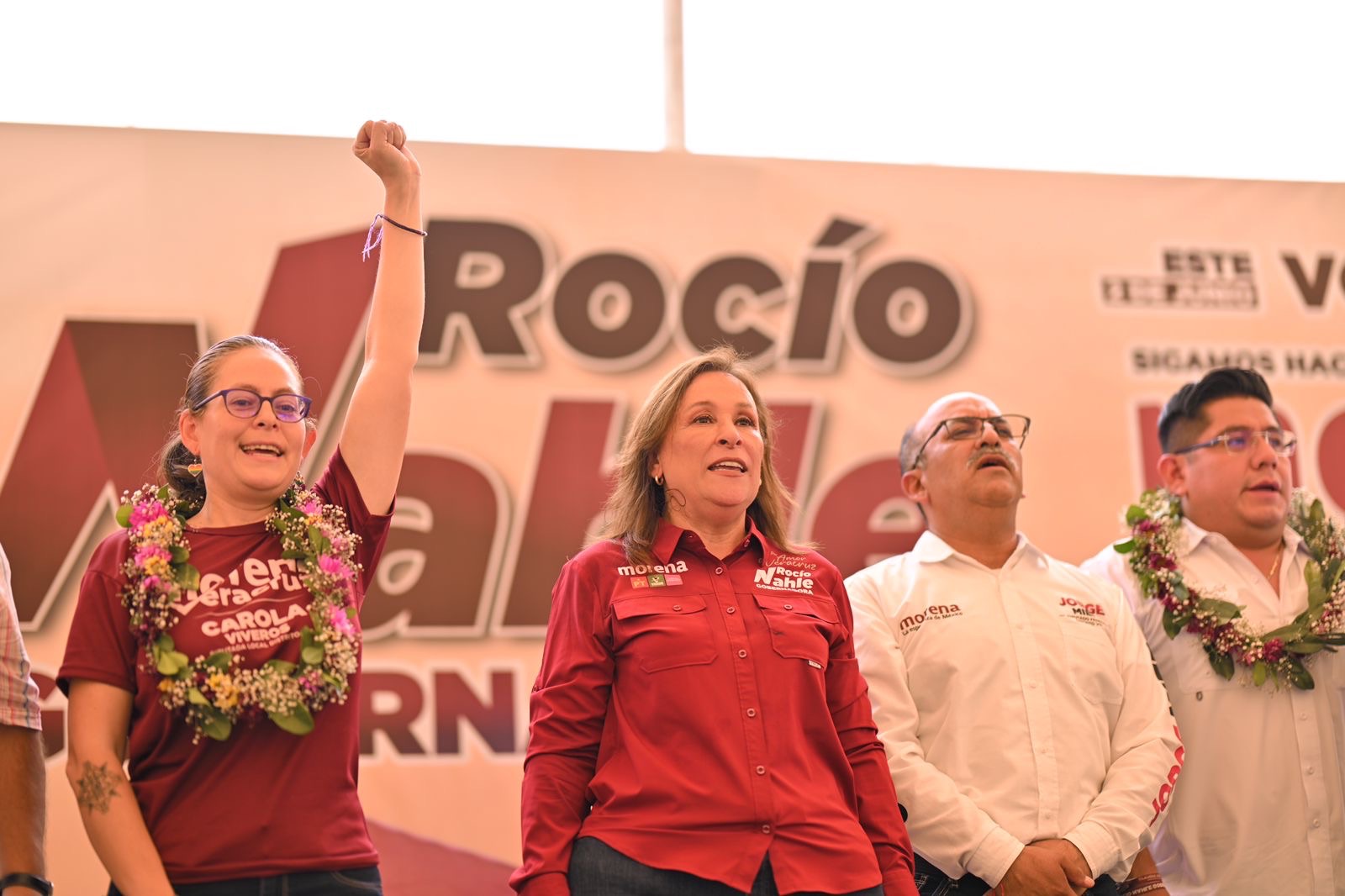 ¡Rocío aguanta el pueblo te levanta!, respalda Apazapan a Rocío Nahle