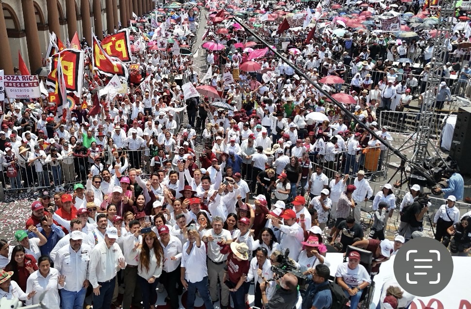 Cierre multitudinario en Xalapa vaticina triunfo contundente de Rocío Nahle: Esteban Ramírez
