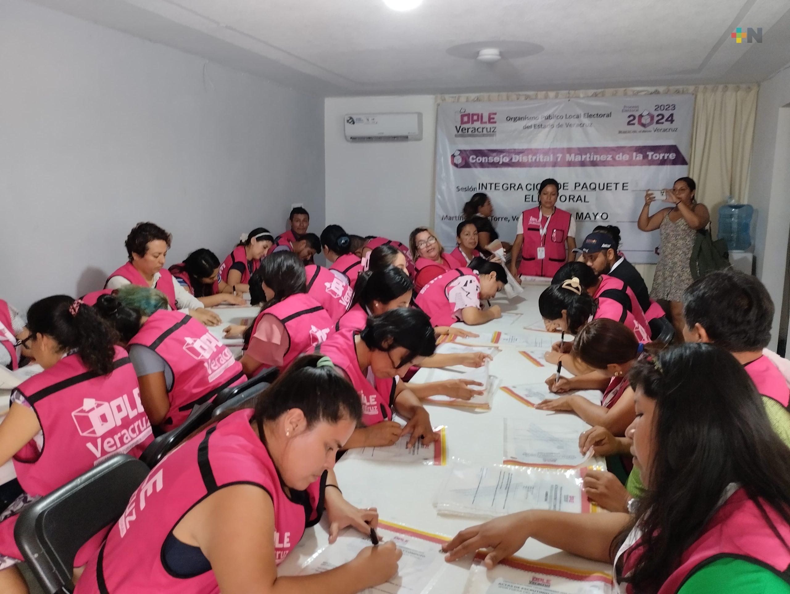 En Martínez de la Torre están listos los paquetes electorales