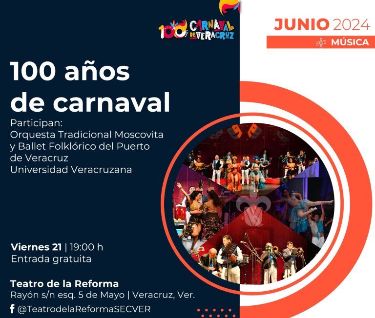 Presentan “100 años de carnaval”, espectáculo de la Orquesta Tradicional Moscovita y el Ballet Folklórico de la UV