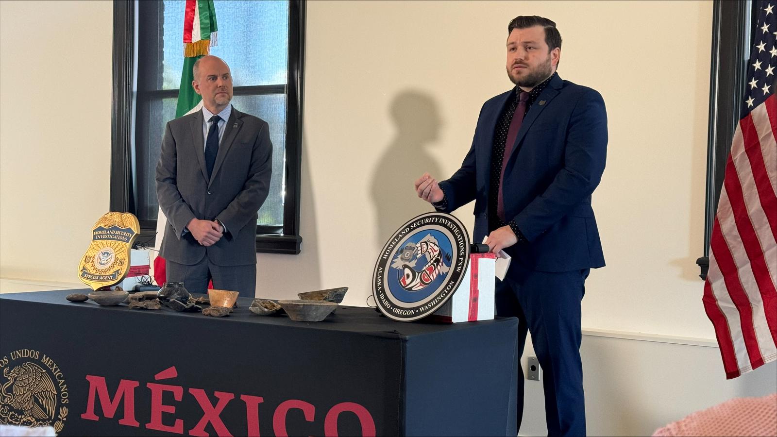 México recibe 35 piezas arqueológicas de origen mexicano por parte de EUA