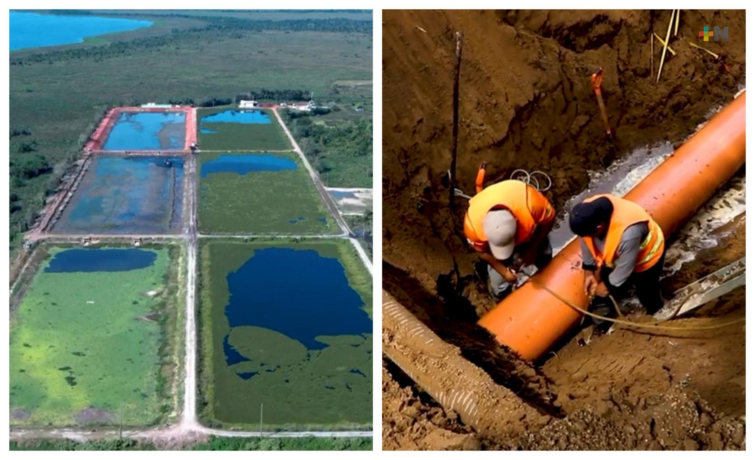 Obras para manejo de aguas residuales en Coatza cancelarán descargas al mar