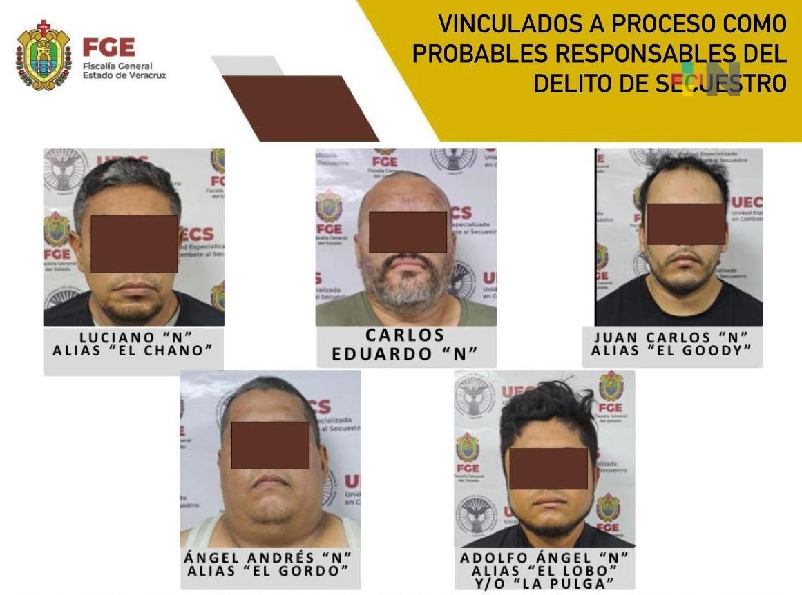 Cinco personas vinculadas a proceso como probables responsables de secuestro