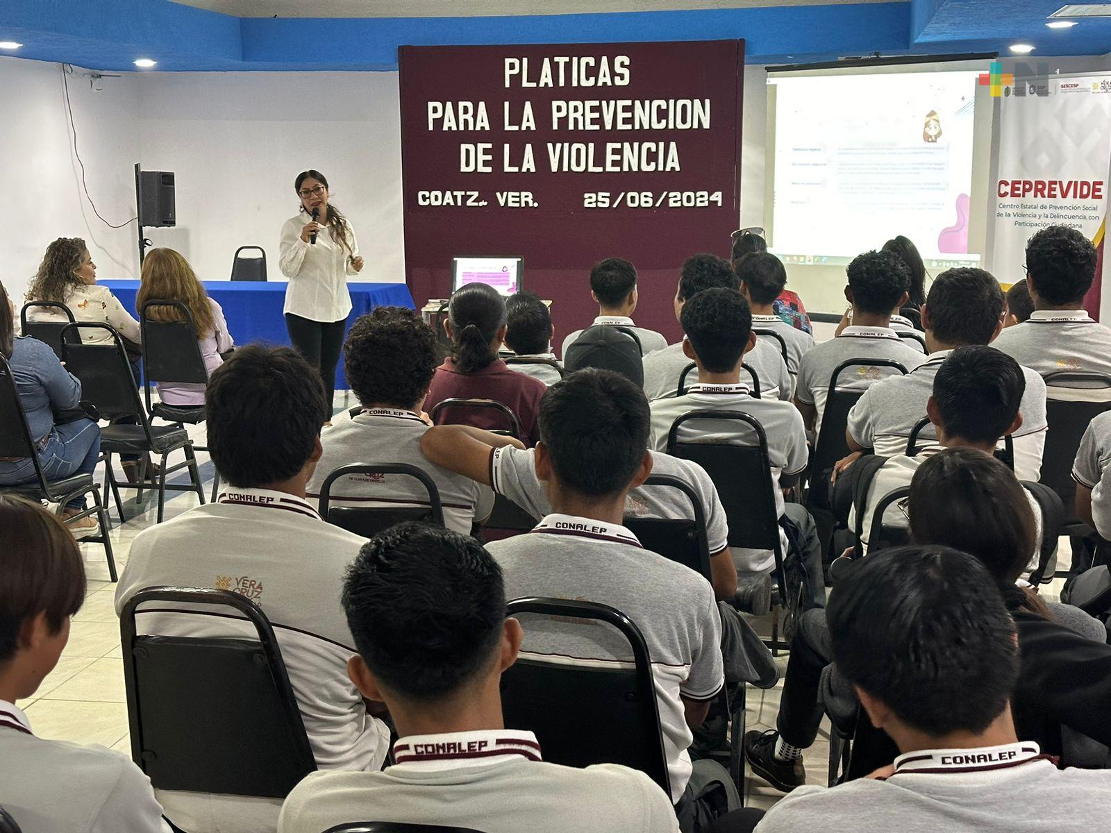 IMM de Coatza imparte pláticas en escuelas para prevenir violencia y embarazos tempranos