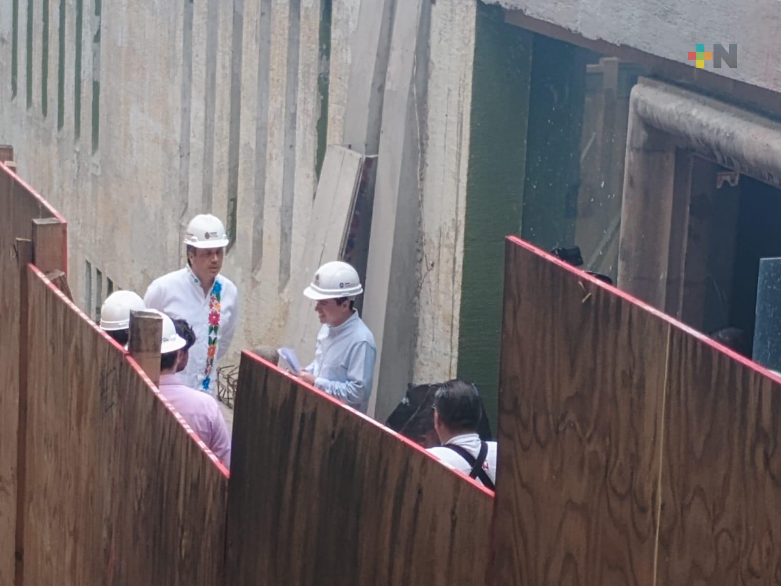 Gobernador Cuitláhuac García supervisa rehabilitación del Ágora de la Ciudad