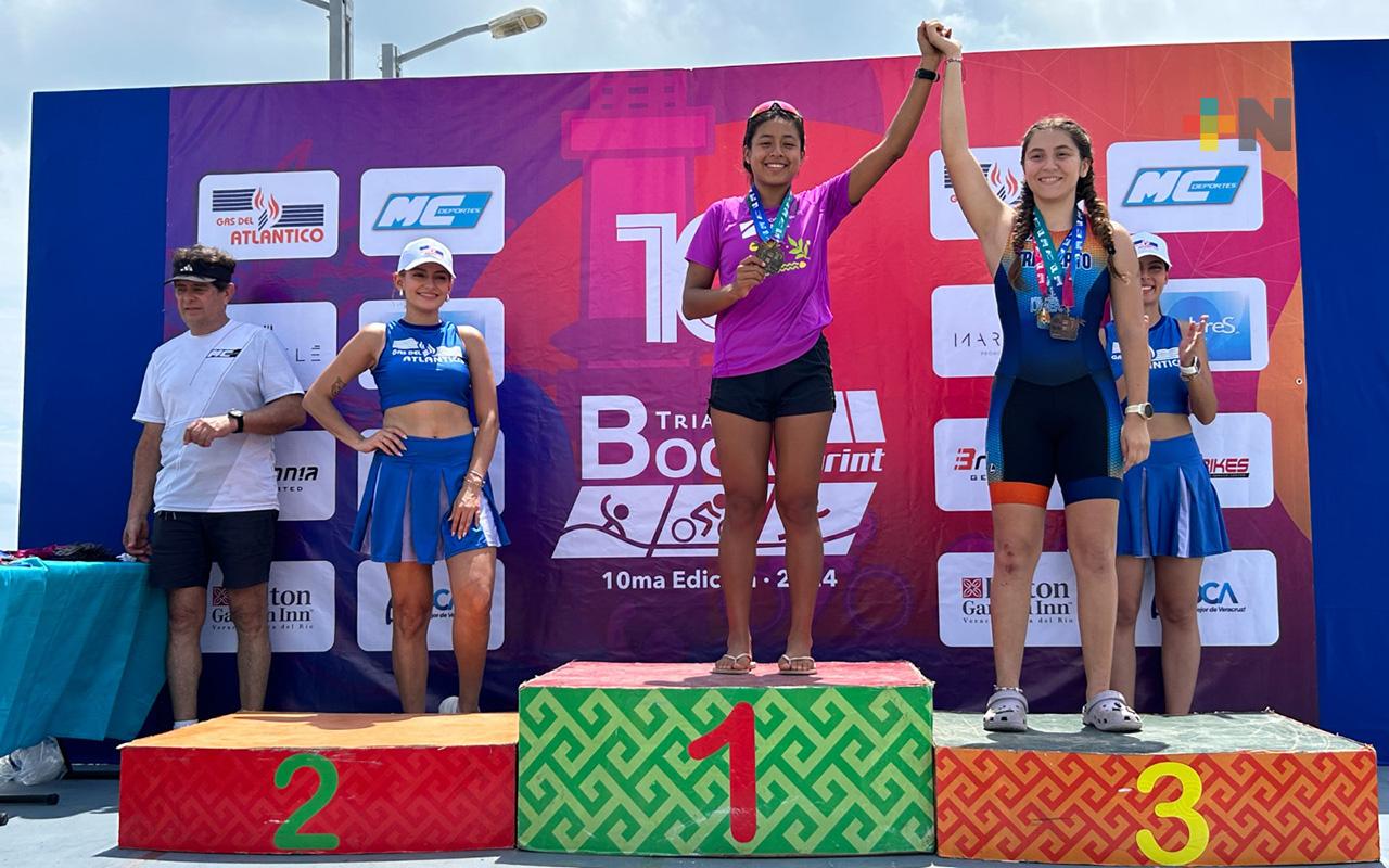 ¡Bicampeones! Conquistan Paola Zárate y Alejandro Pérez el Triatlón Sprint Boca