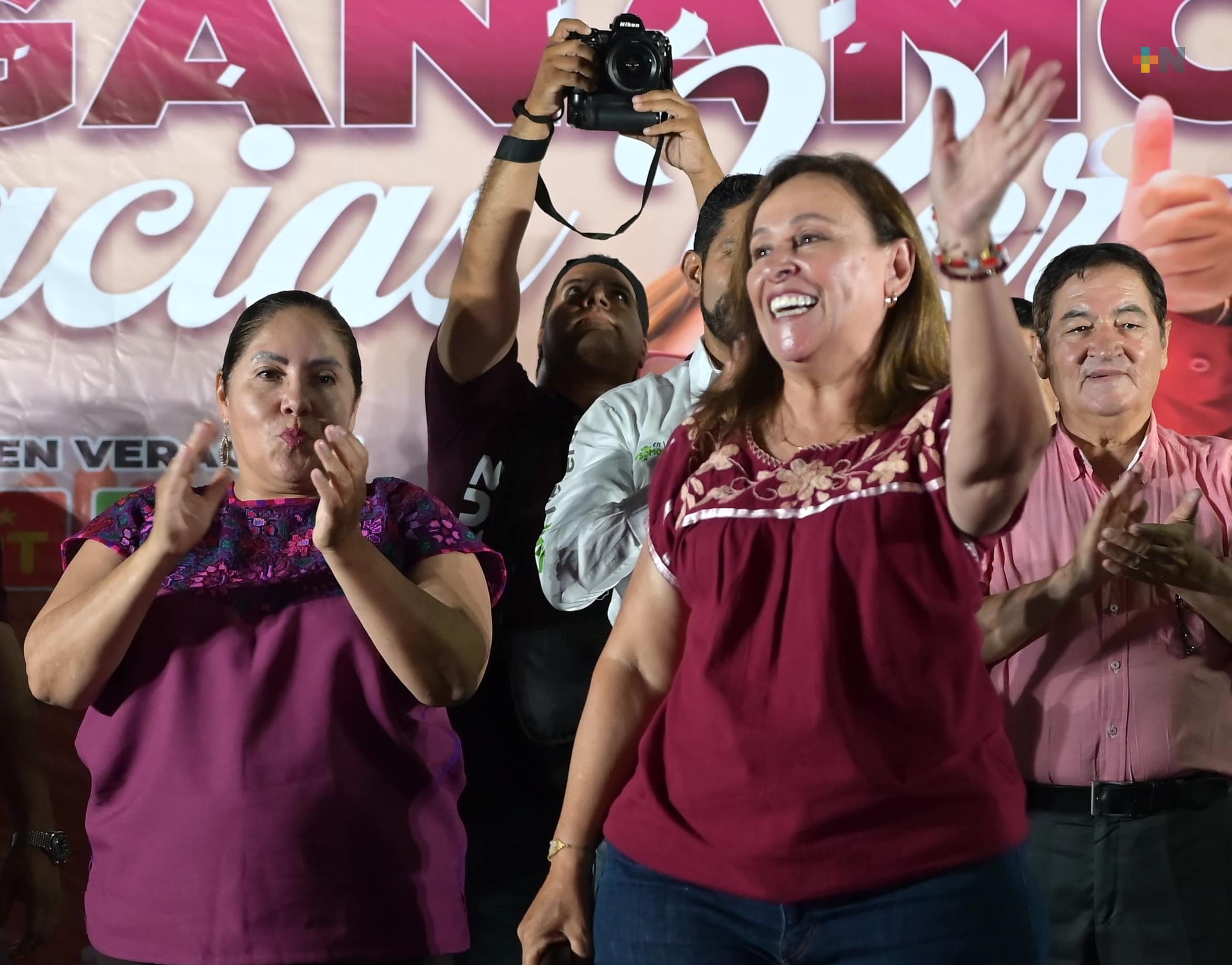 Trabajaré intensamente los próximos seis años para los 8 millones 62 mil veracruzanos: Rocío Nahle