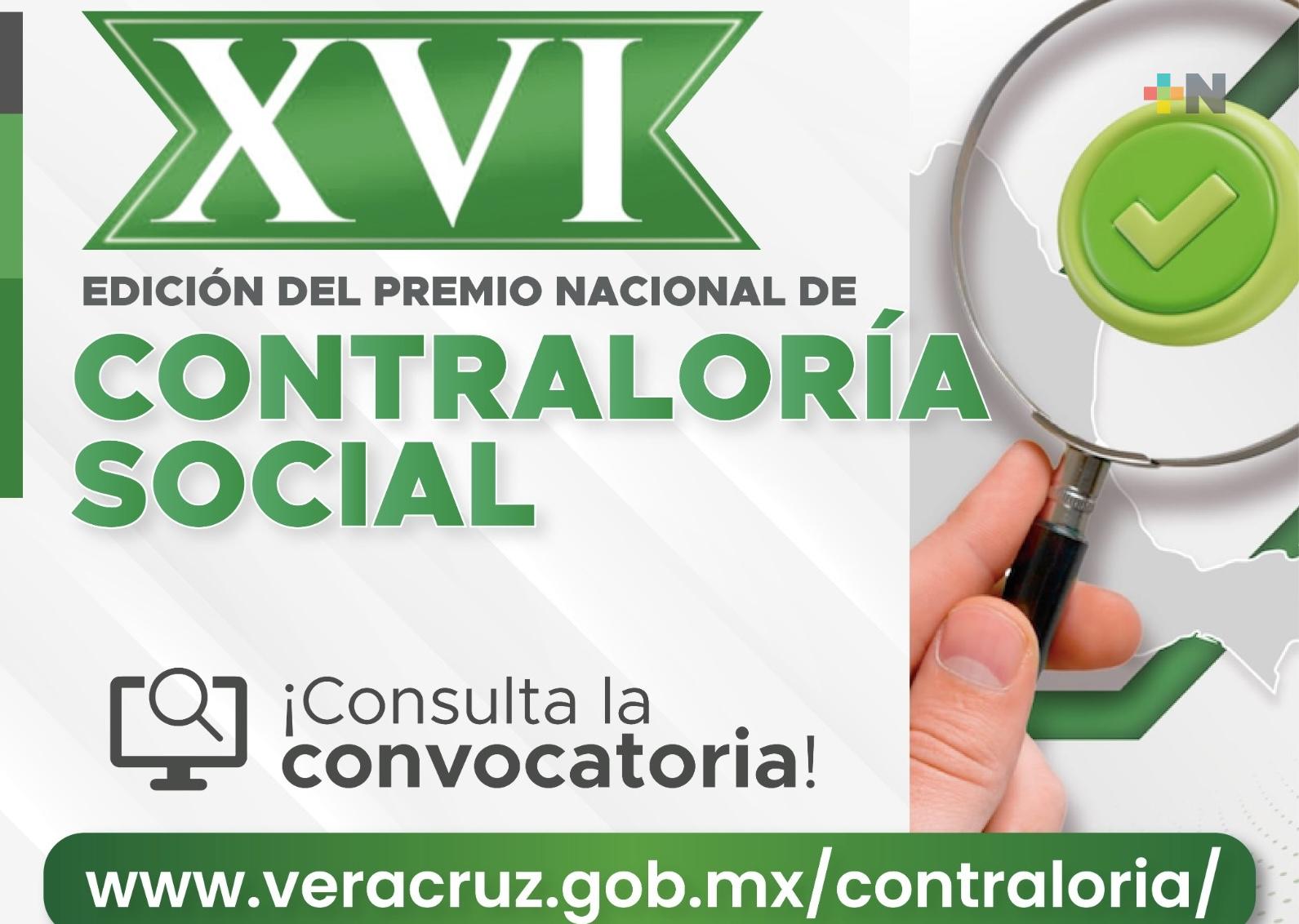 Invitan a participar en el Premio Nacional de Contraloría Social 2024
