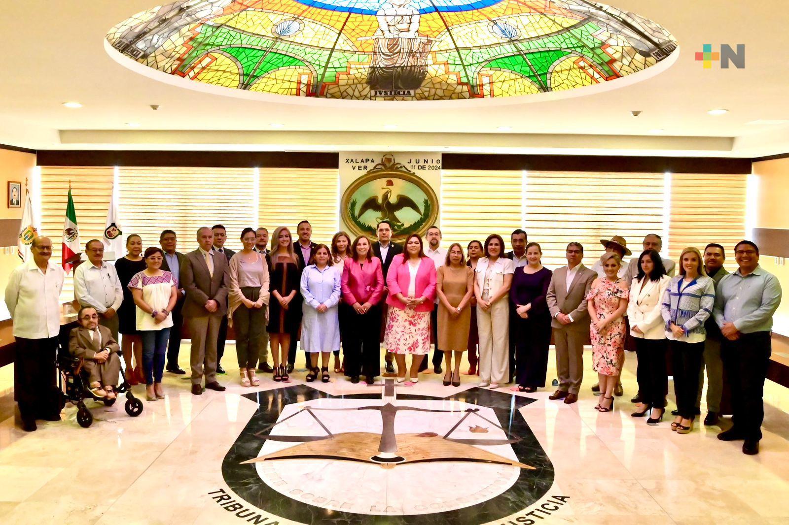 Rocío Nahle se reúne con el Poder Judicial del Estado