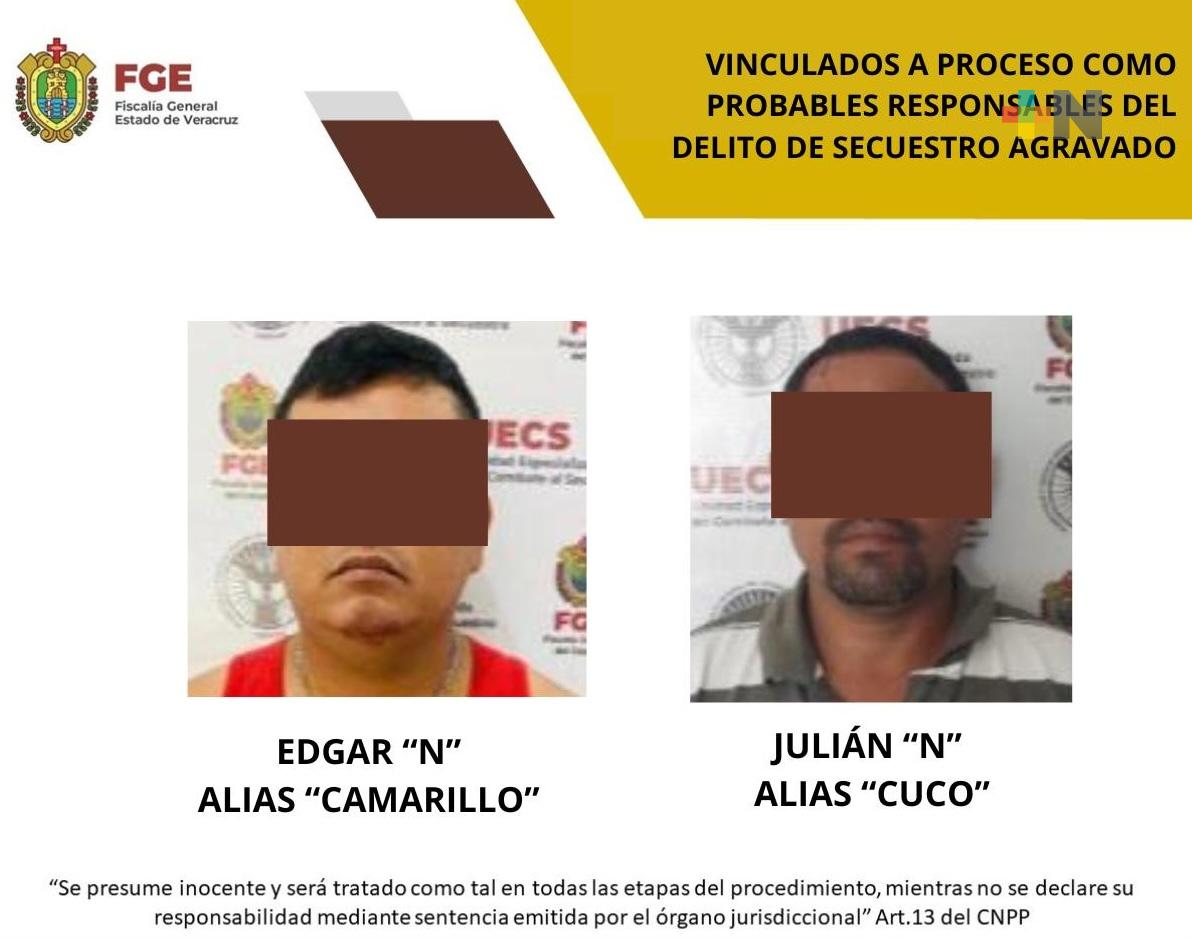 Édgar «N» y Julián «N» vinculados a proceso como probables responsables de secuestro agravado
