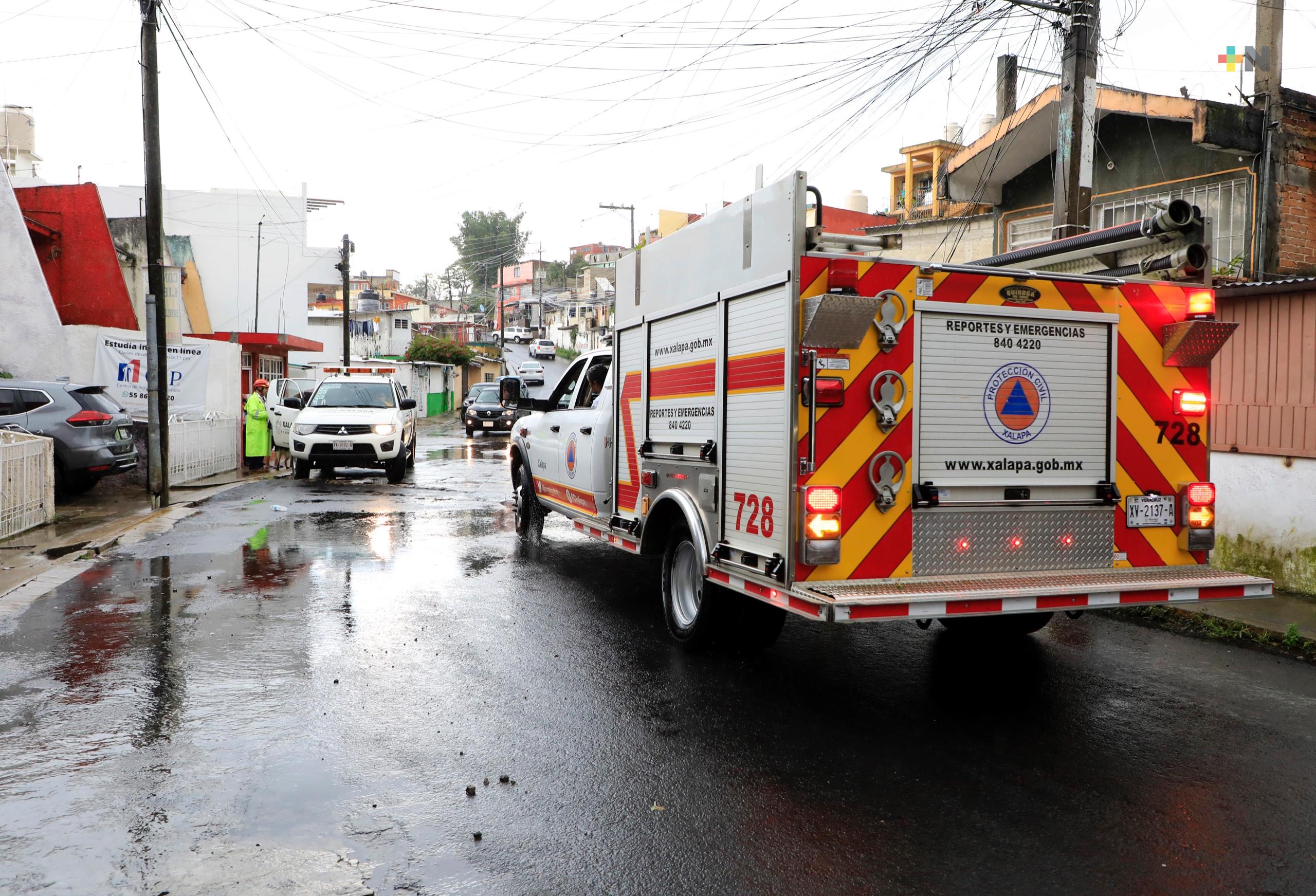 Exhorta PC Xalapa a mantenerse alerta ante pronóstico de lluvias