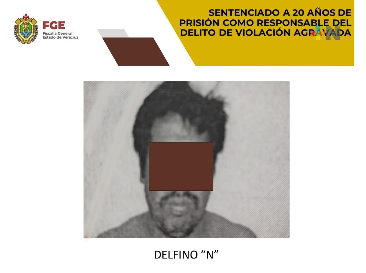Delfino «N» sentenciado a 20 años de prisión por violación agravada