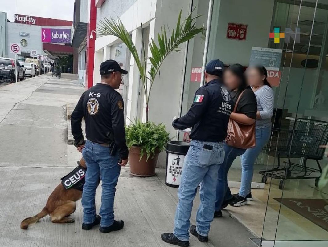 UECS realiza recorridos junto a binomio canino “Ceus” en Xalapa