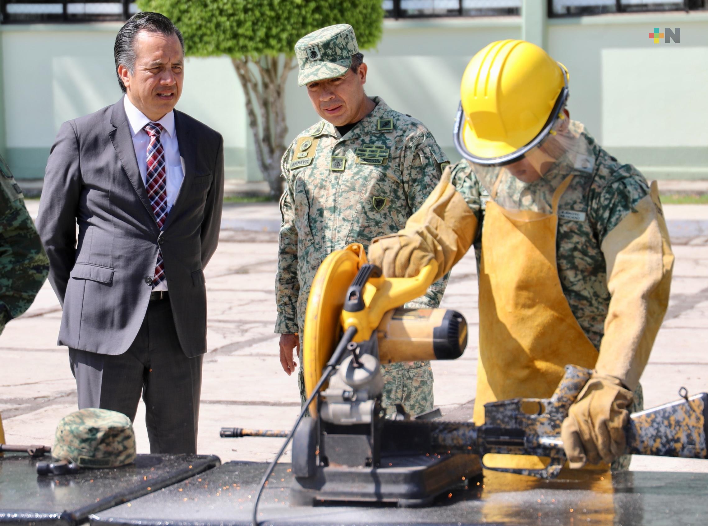 En Veracruz destruyen 730 armas de fuego decomisadas