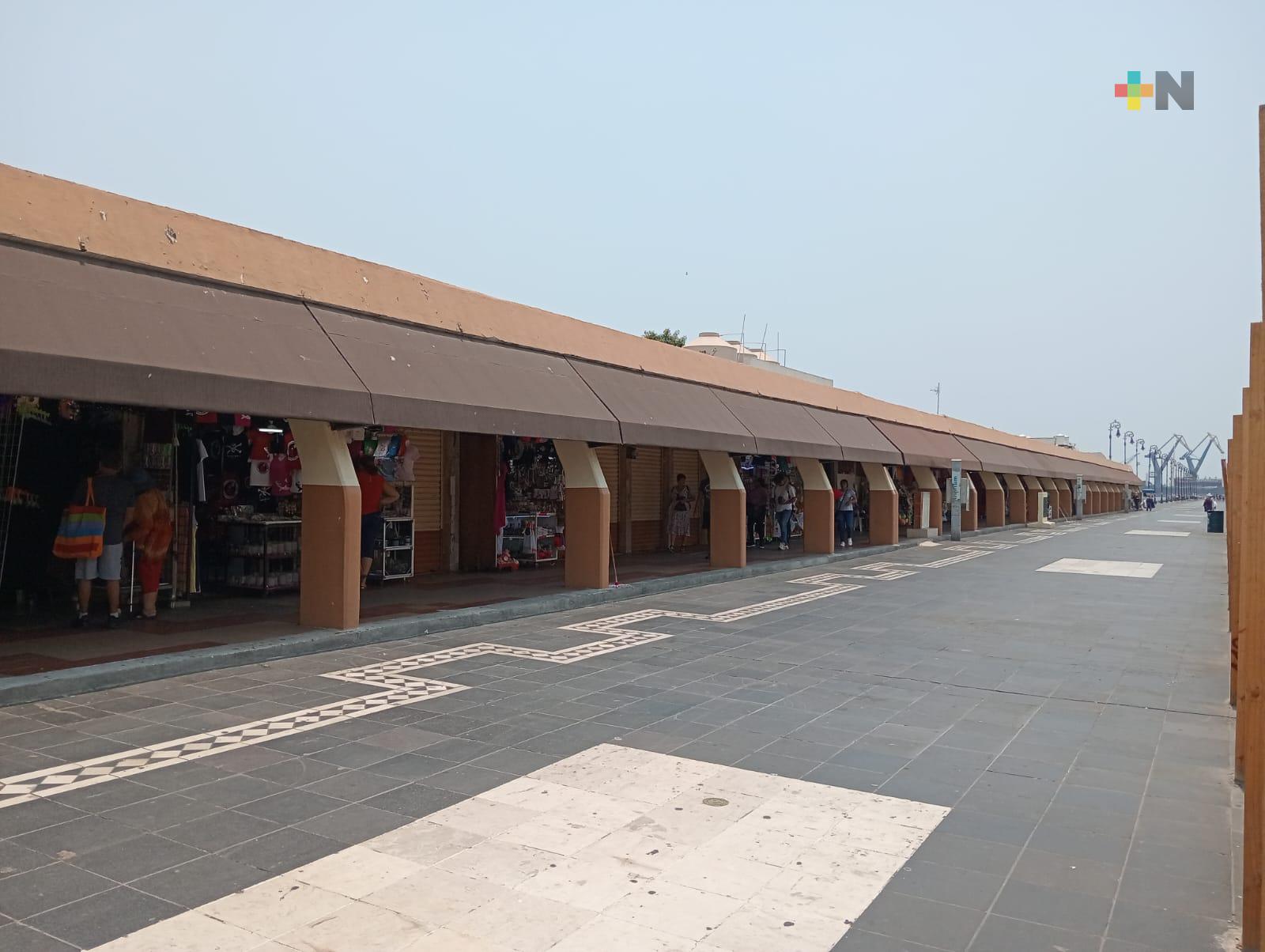 Avanzan trabajos para la nueva plaza pública en zona del malecón de Veracruz