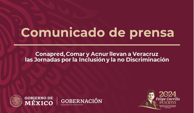 Conapred, Comar y Acnur llevan a Veracruz Jornadas por la Inclusión y la no Discriminación