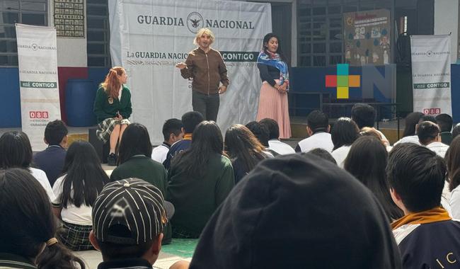 Guardia Nacional lleva obras teatrales a escuelas para prevenir el delito y fomentar igualdad de género