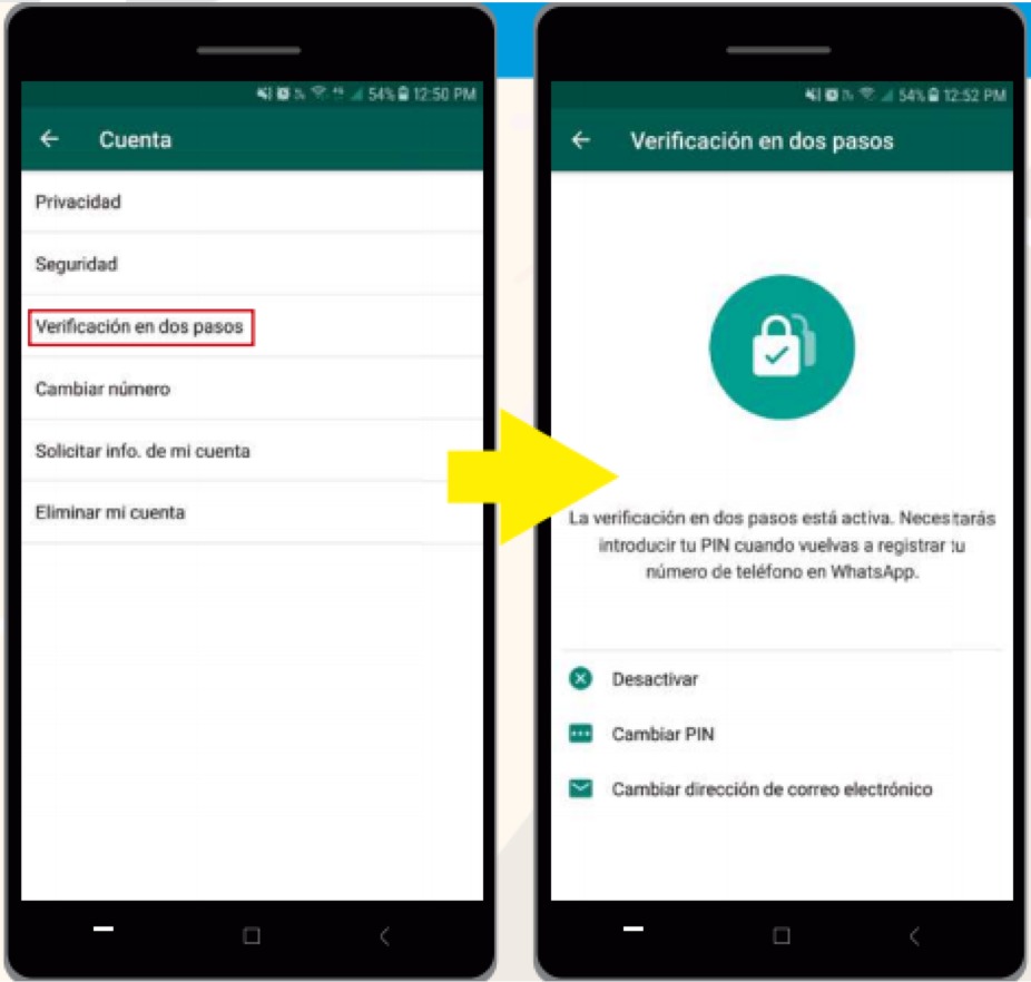 Protege tus datos personales en WhatsApp con la verificación de 2 pasos