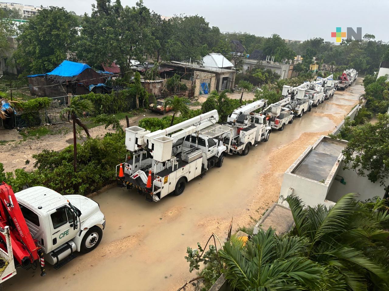 CFE iniciará labores y restablecerá suministro eléctrico, en cuanto sea posible