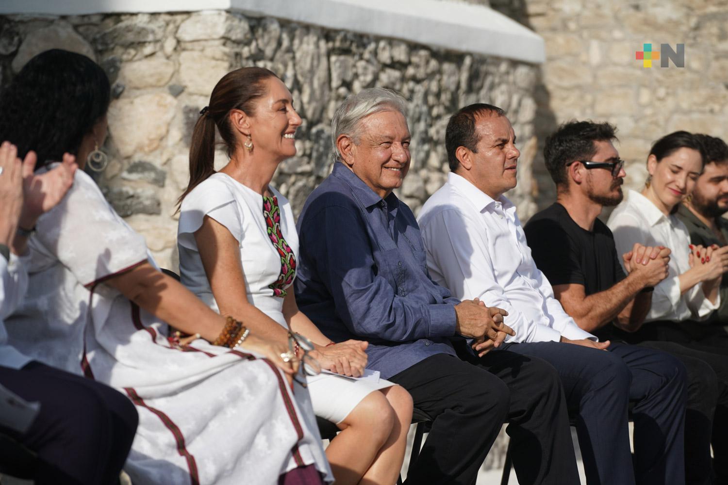 Presidente López Obrador encabeza reapertura de templo en Morelos