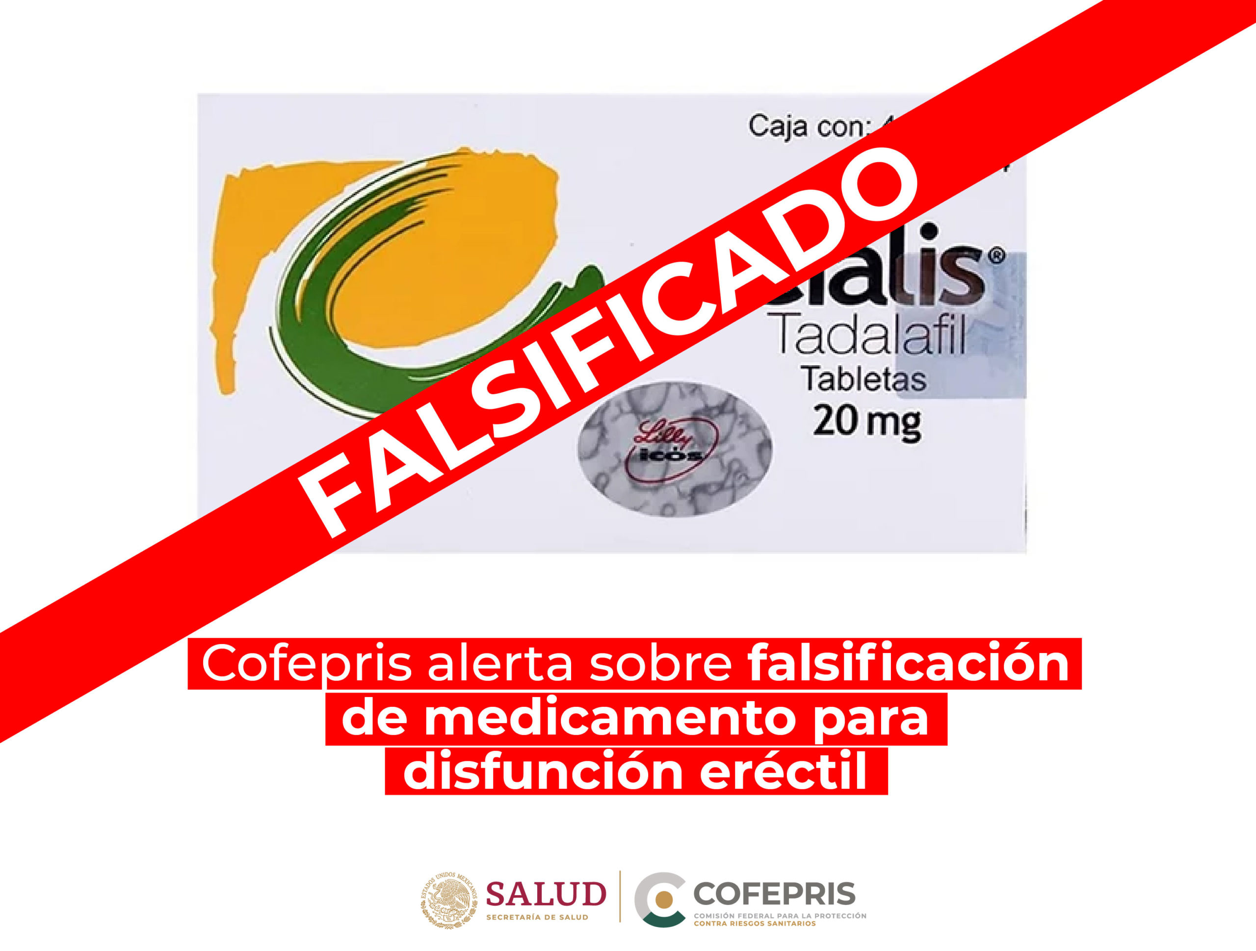 Cofepris alerta sobre falsificación de medicamento para disfunción eréctil
