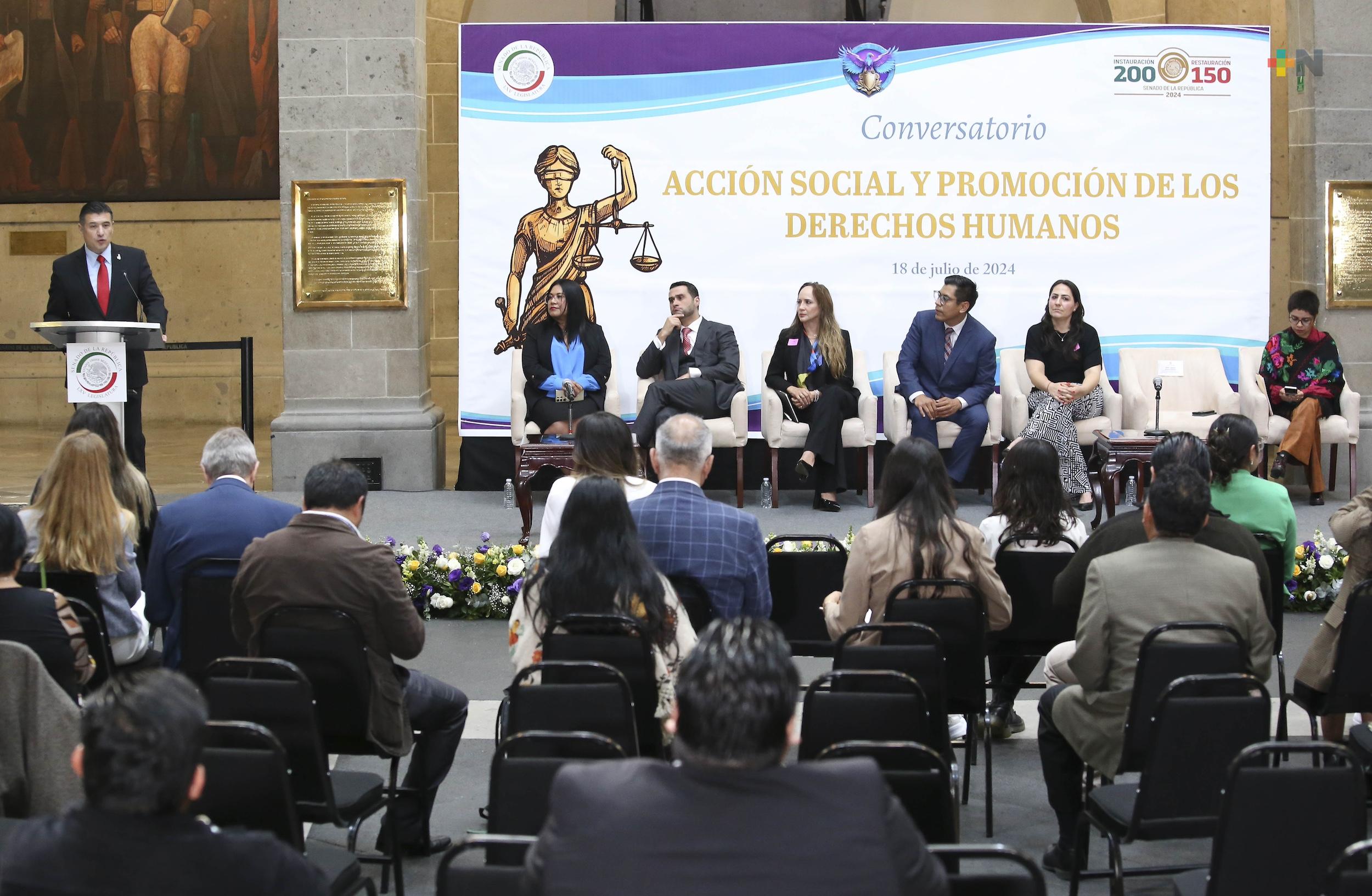 Destaca presidenta del Senado impulso al humanismo en defensa de los derechos de quienes menos tienen