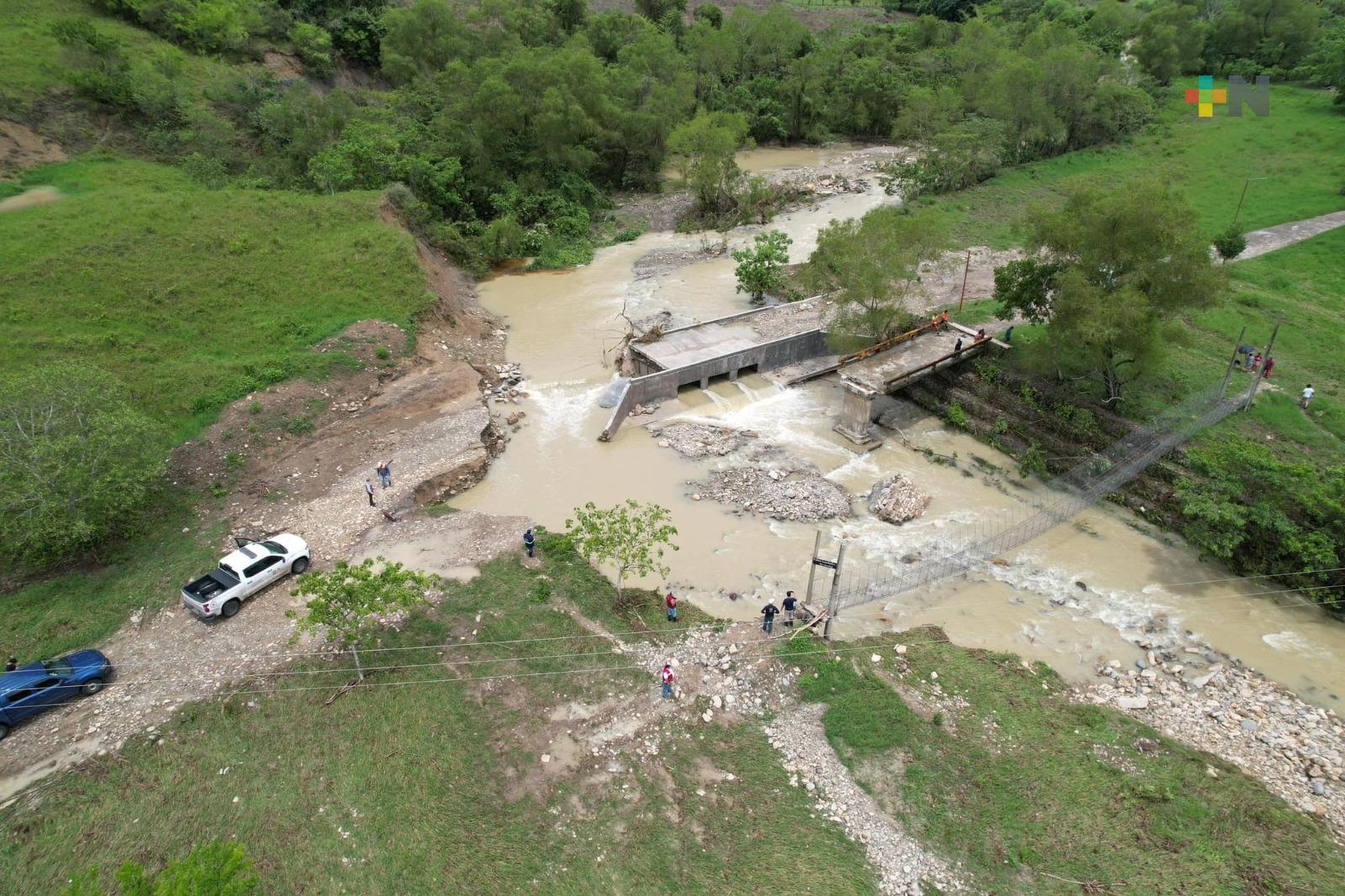 Autoridades verifican daños en puentes y alcantarillas de Misantla