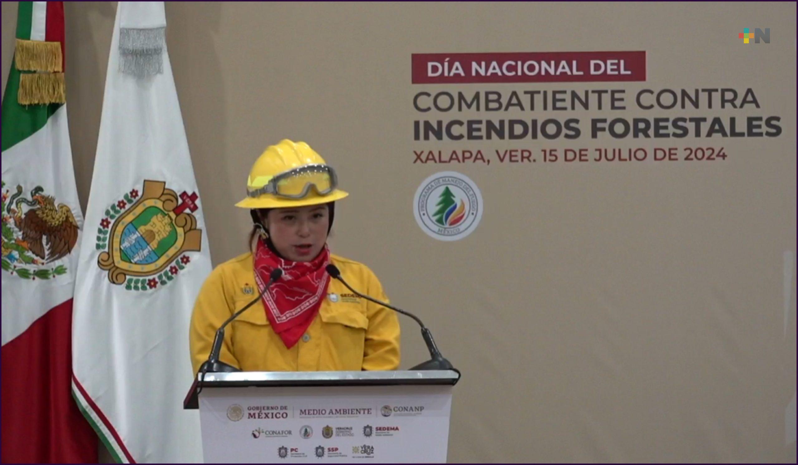 Veracruz se sumó a la conmemoración del Día del Combatiente de Incendios Forestales