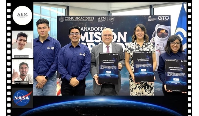Formalizan envío de cinco jóvenes a la NASA, para este agosto