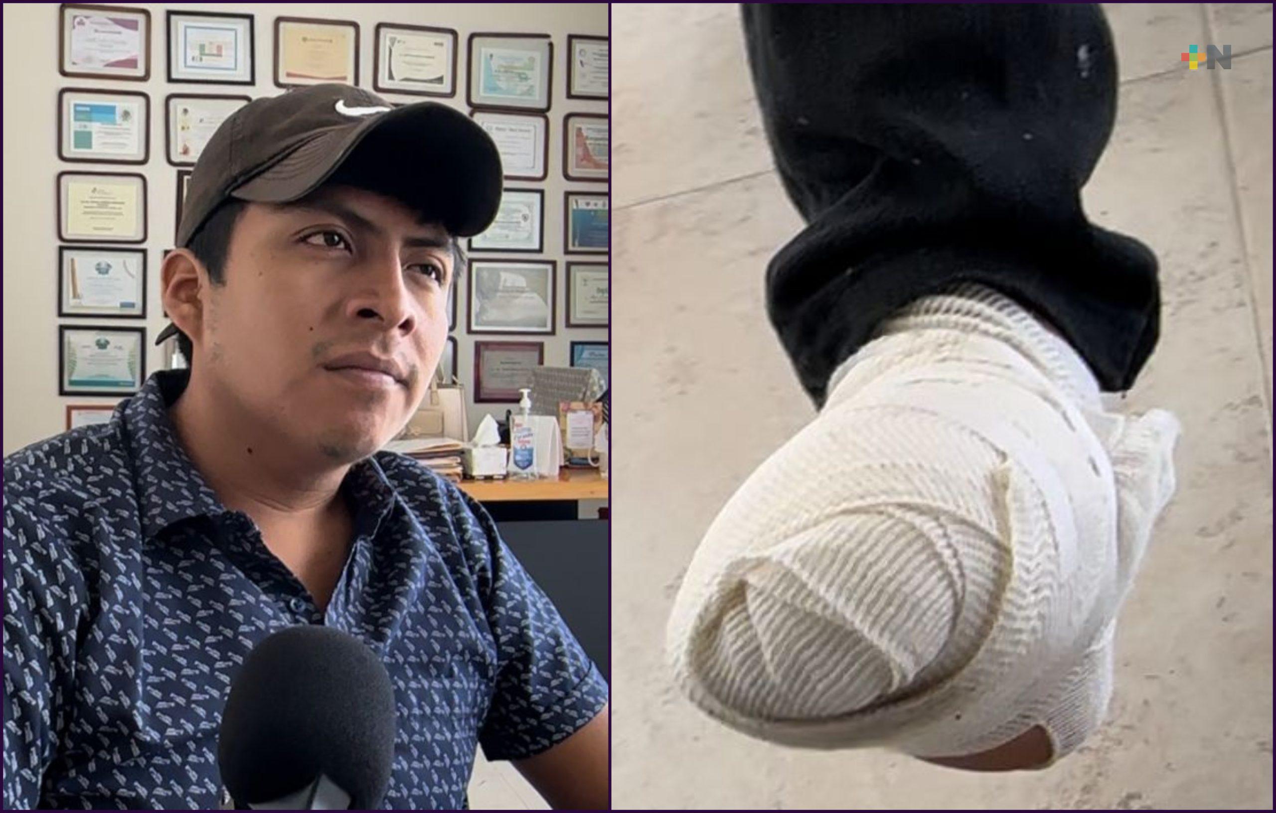 Trabajador sufre descarga eléctrica por laborar cerca de cables de alta tensión