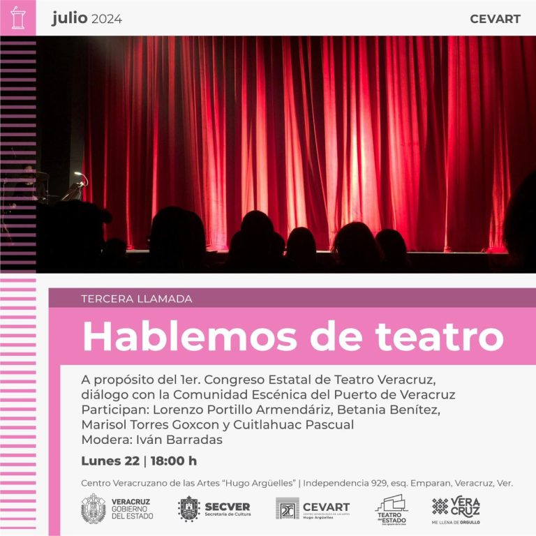 Invitan al conversatorio en torno al 1er Congreso Estatal de Teatro Veracruz