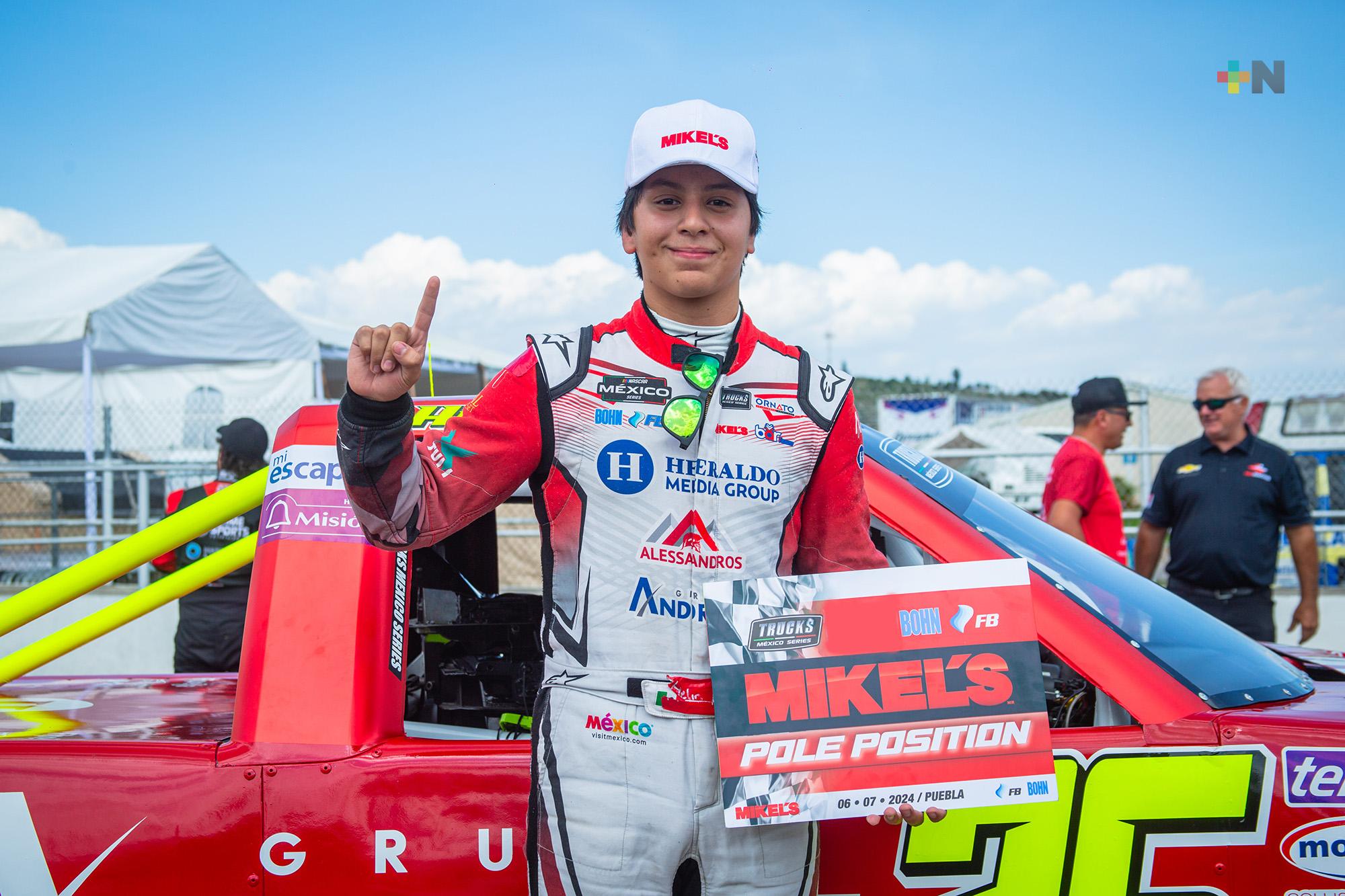 Debutante Helio Meza, sorprende y toma la “pole” de Trucks México Series