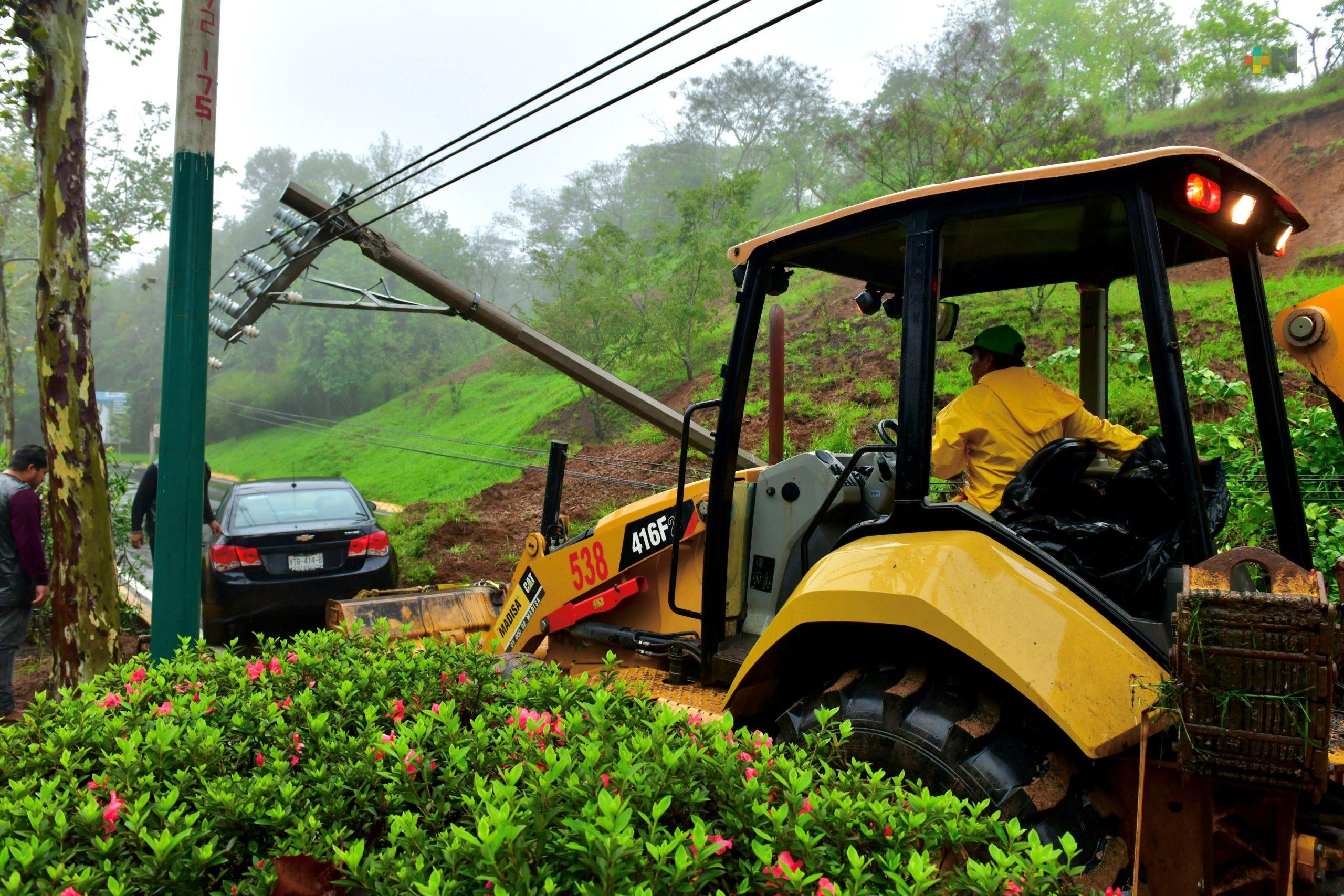 Fuerzas de tarea limpian afectaciones en Xalapa por las lluvias