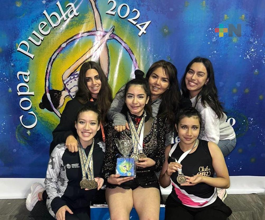 Sobresalen gimnastas de Club de Oro en Copa Puebla 2024