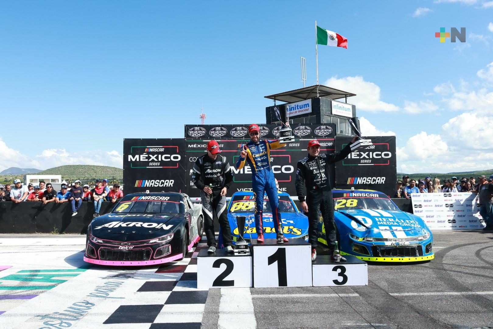 Rubén García Jr. domina el Súper Óvalo Potosino, ganó la San Luis Capital 200