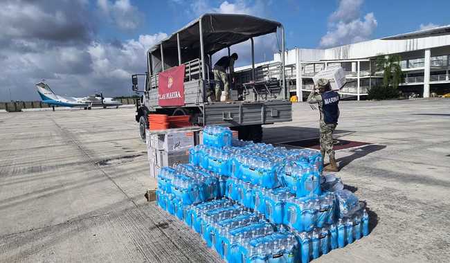 Personal naval refuerza acciones ante la llegada del huracán Beryl a Quintana Roo
