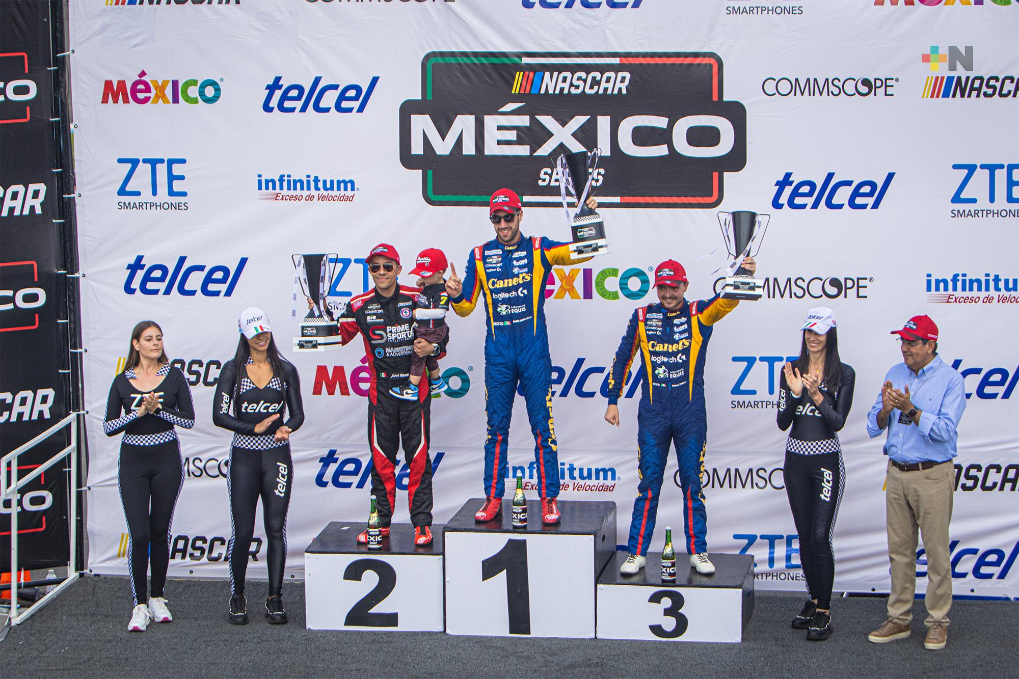 En Amozoc triunfa Rubén García Jr. en NASCAR México Series