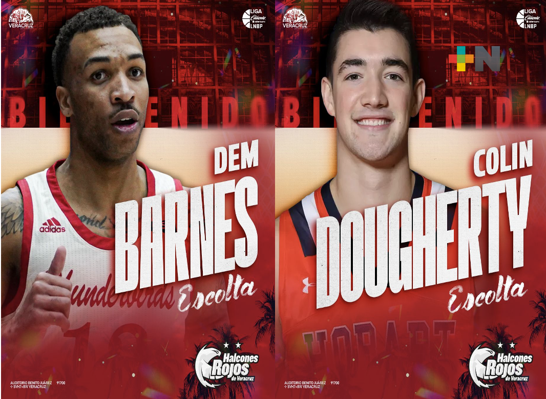 Dee Barnes y Colin Dougherty se suman a los Halcones Rojos de Veracruz