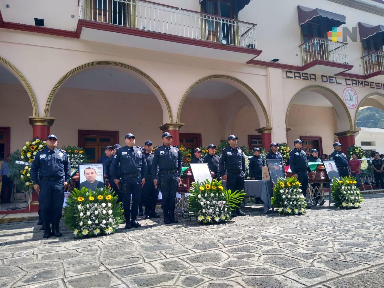 En Tepetlán realizan homenaje póstumo a policías arrastrados por corriente del río